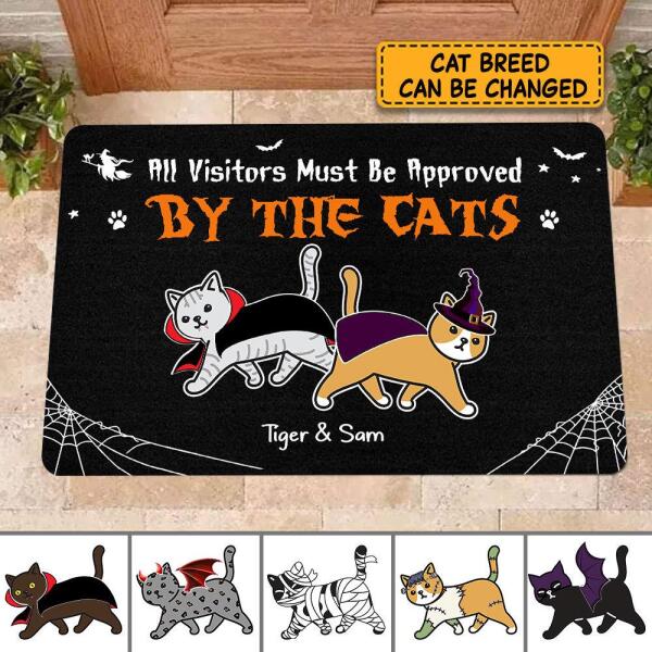 All Visitors Must Be Approved by The Cat personalized Cat doormat DM-TU07B