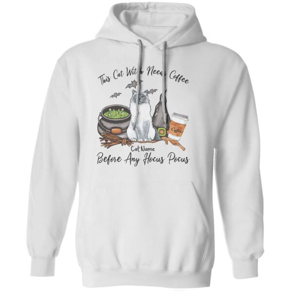 Cat Witch Needs Coffee Before Any Hocus Pocus personalized T-Shirt TS-HR179