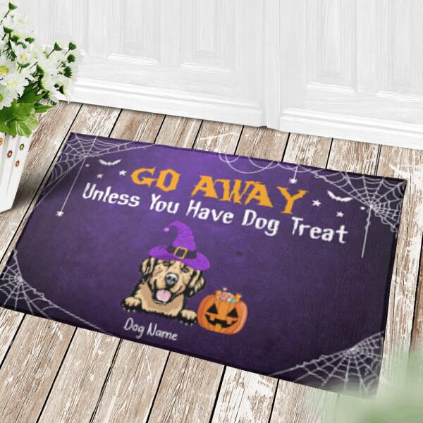 Go away Dog Halloween Personalized Doormat DM-TU08