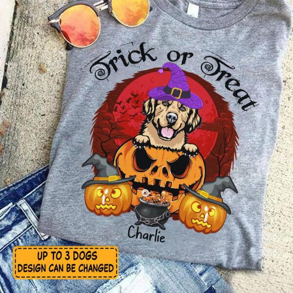 Trick or Treat Halloween personalized T-Shirt TS-HR179B