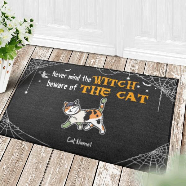 Funny Halloween personalized Cat doormat DM-HR04