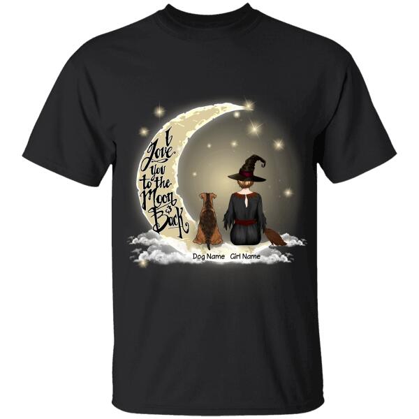 Happy Dog Witch On The Moon Personalized T-Shirt TS-HR52