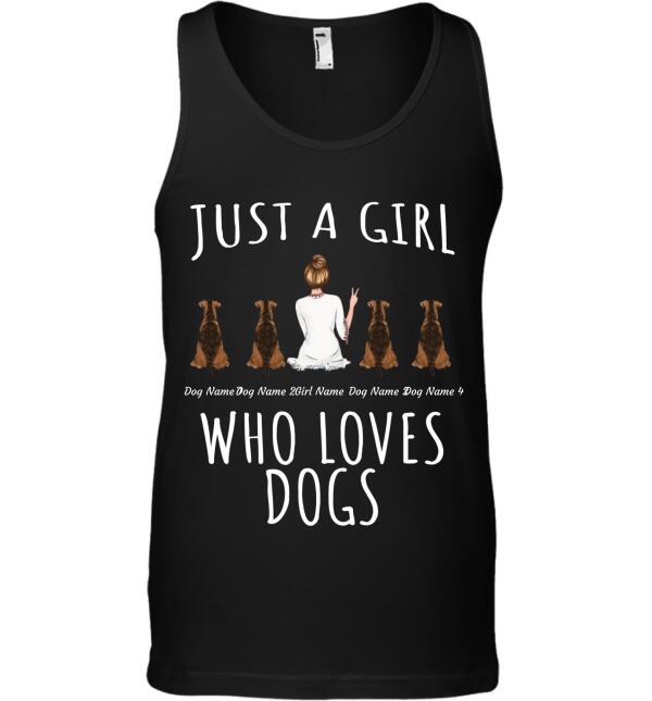 "Just A Girl Who Loves Dogs" personalized T-Shirt