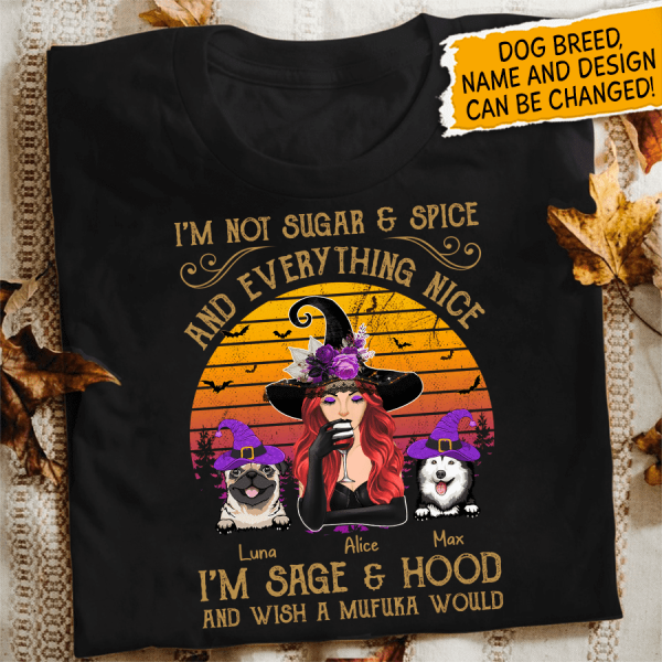 I'm not sugar and spice Personalized Dog T-Shirt TS-GH187