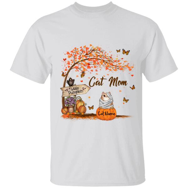 Autumn Cat Mom Personalized T-Shirt TS-TU224