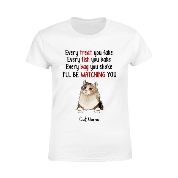 I'll be watching you Personalized Cat T-Shirt TS-GH189