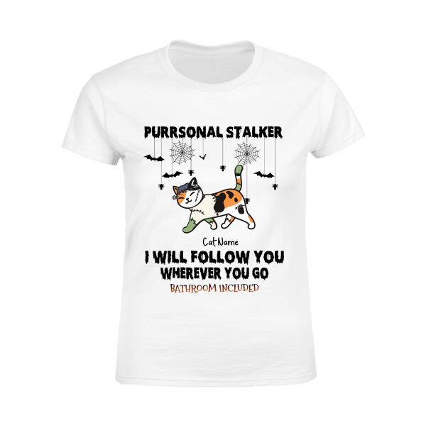 Spooky Purrsonal Stalkers Personalized Cat T-Shirt TS-HR191