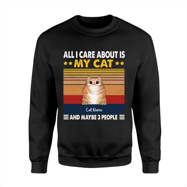 All i care about are my cats Personalized T-Shirt TS-TU229
