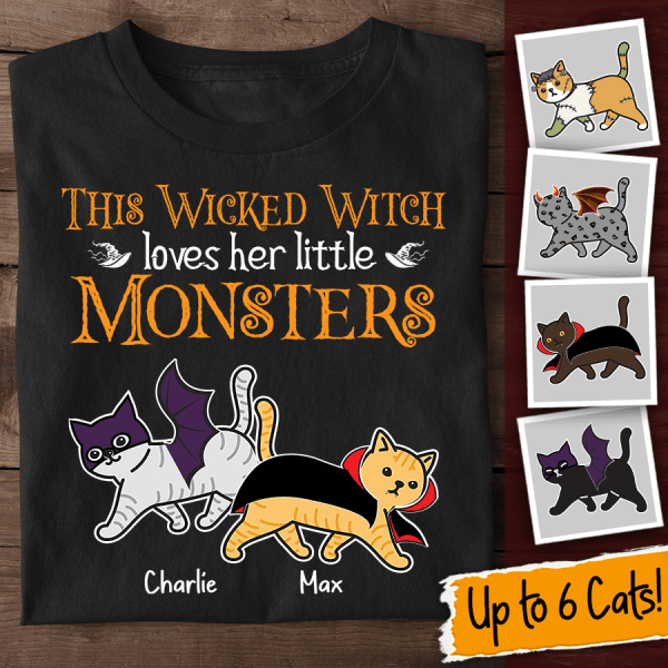 This Wicked Witch Loves Her Little Monsters Personalized T-Shirt TS-HR193