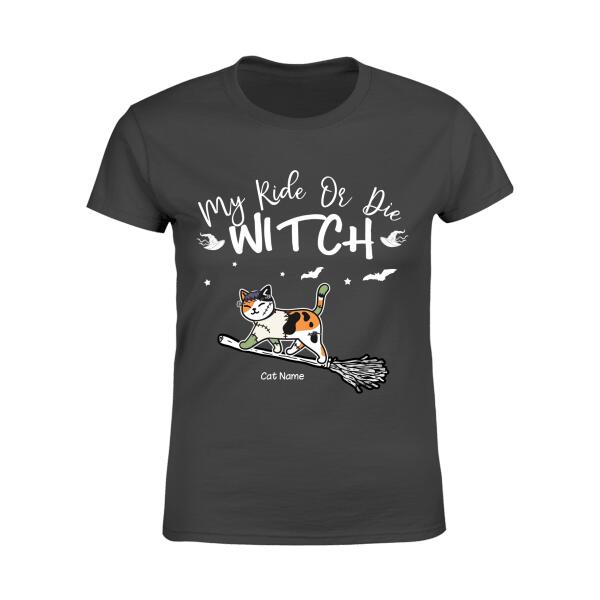 Ride Or Die Witches Personalized Cat T-Shirt TS-HR194