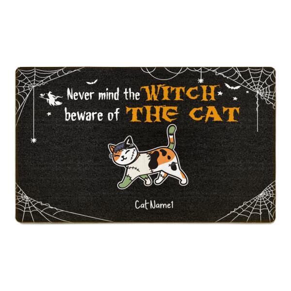 Funny Halloween personalized Cat doormat DM-HR04