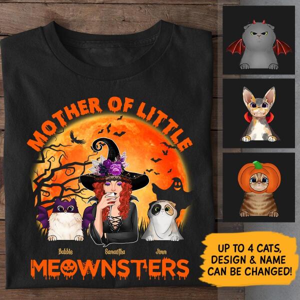 Mother Of Meownsters Personalized T-Shirt TS-HR200