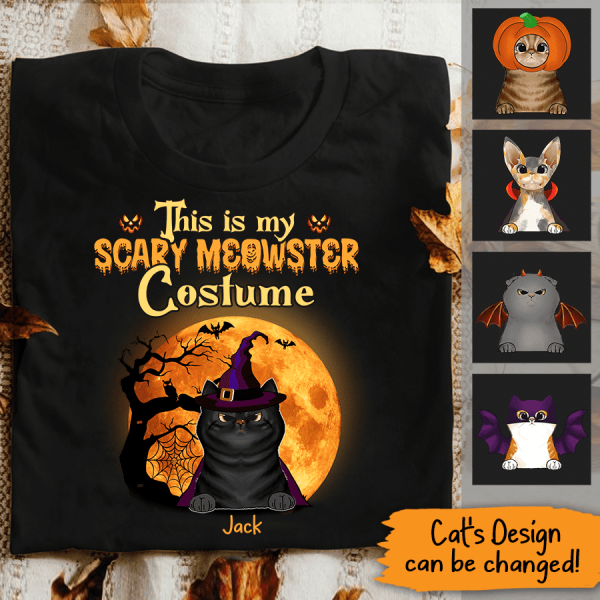 This Is My Scary Meowster Costume Personalized Cat T-Shirt TS-TU233