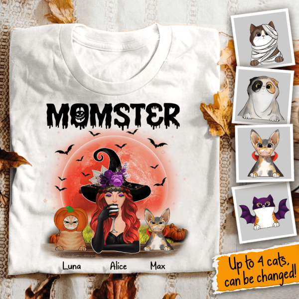 Momster Funny Personalized Cat T-Shirt TS-HR201