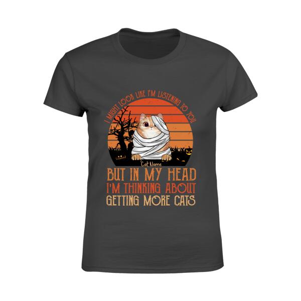 Funny Crazy Cat Lady Halloween Personalized T-Shirt TS-HR207