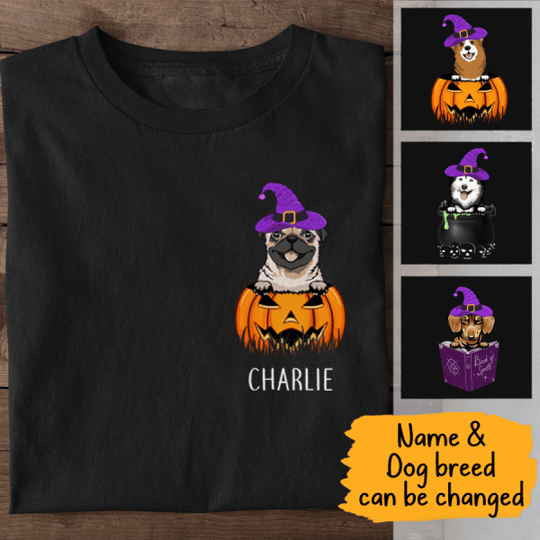 Spooky Dog Witch Personalized T-Shirt TS-HR202