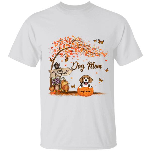 Autumn Dog Mom Personalized T-Shirt TS-TU222