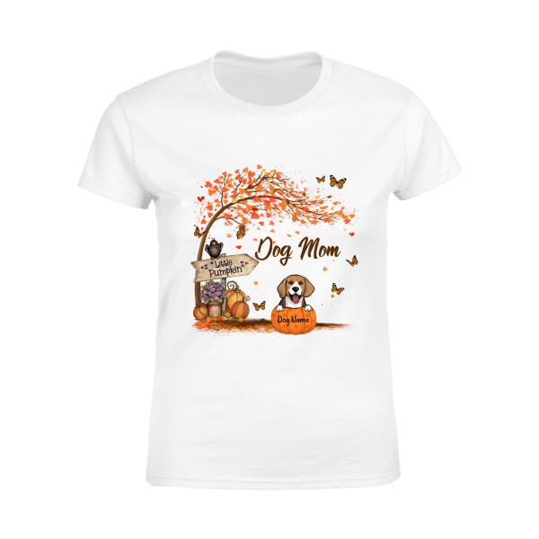 Autumn Dog Mom Personalized T-Shirt TS-TU222