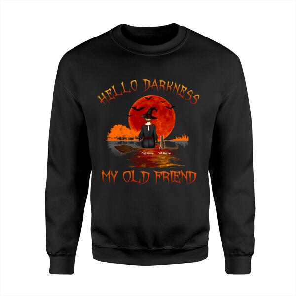 Hello Darkness My Old Friend Personalized Cat T-Shirt TS-HR195