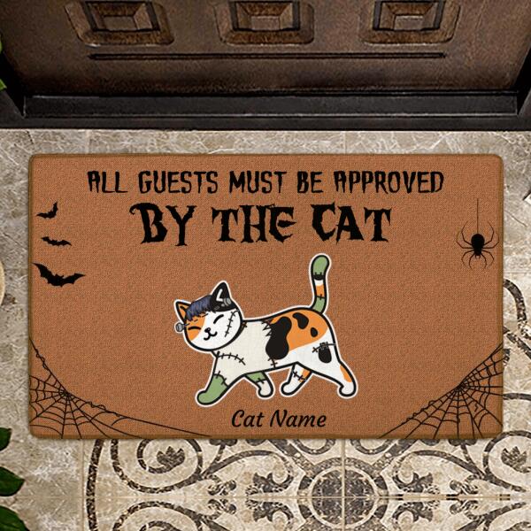 All Guest must be approved by the cats Personalized Dog Doormat DM-TU15