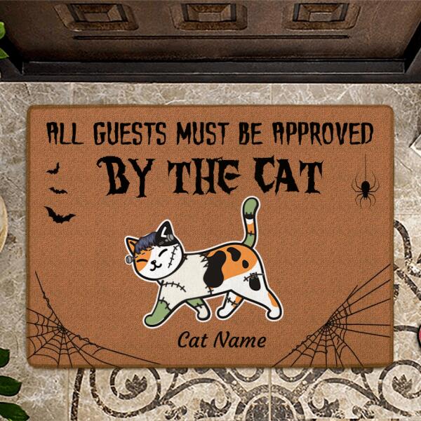 All Guest must be approved by the cats Personalized Dog Doormat DM-TU15