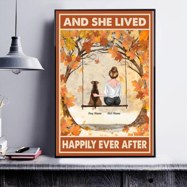 And she lived happily ever after Personalized Dog  Poster CP-TU24