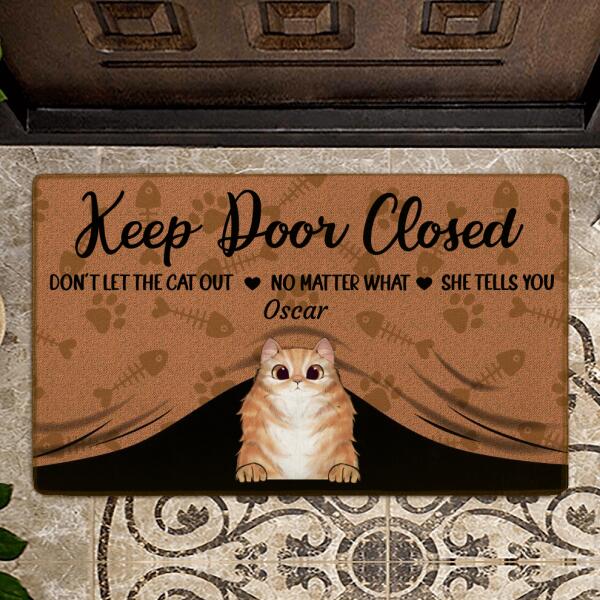 Keep Door Closed Personalized Doormat DM-TU17