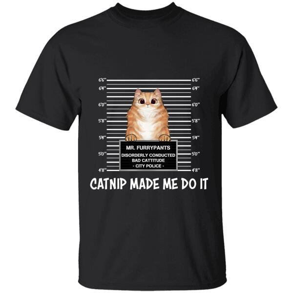 Bad Cattitude Of Mr. And Ms. Furrypants Funny Personalized Cat T-Shirt TS-PT70