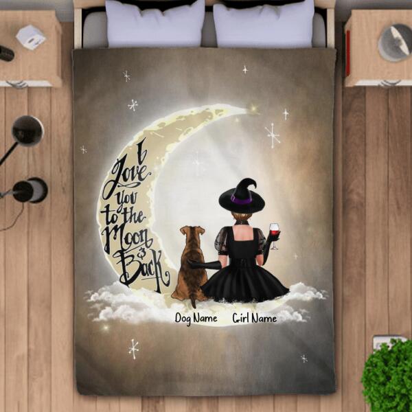 I Love You To The Moon And Back Personalized Cat Blanket B-NB80