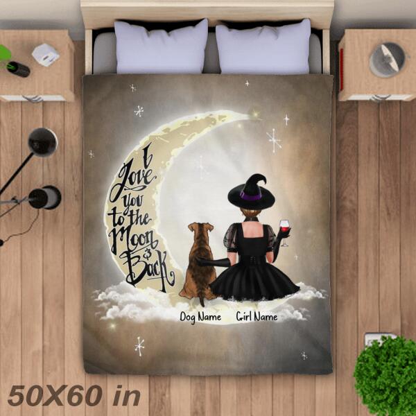 I Love You To The Moon And Back Personalized Cat Blanket B-NB80