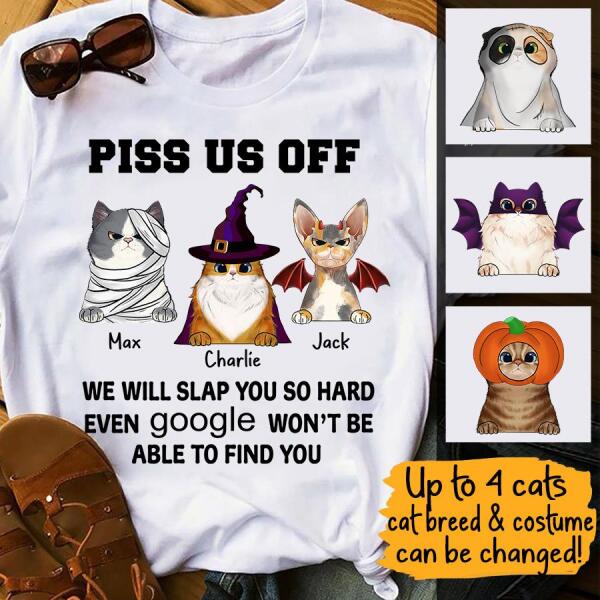 Piss Me Off I Will Slap You Personalized Cat T-shirt TS-NN107