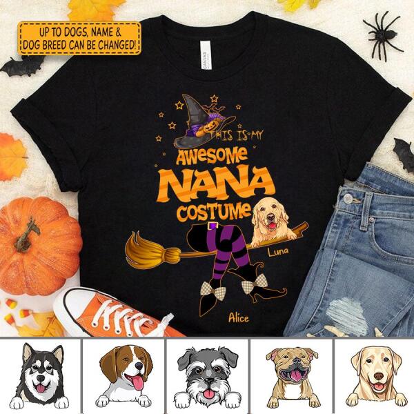 This Is My Awesome Nana Costume Personalized Dog T-shirt TS-NN121