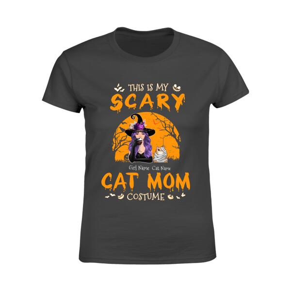 This Is My Scary Cat Mom Costume Personalized T-shirt TS-NN112