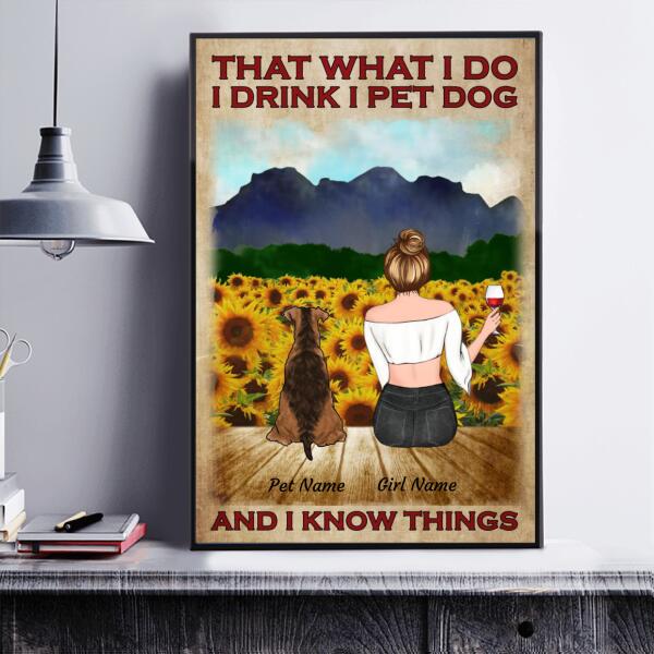That what I do I Drink I pet Dog Personalized Poster CP-TU06
