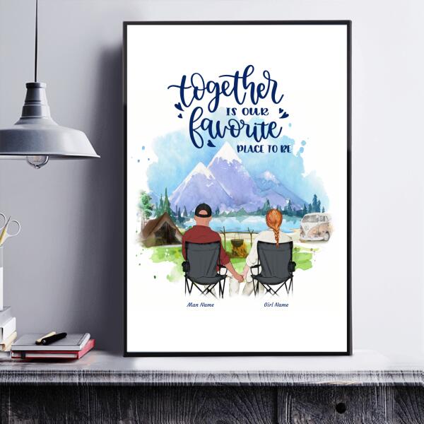 Togther Is Our Favorite Place To Be LGBT friendly Couples Personalized Poster CP-GH08