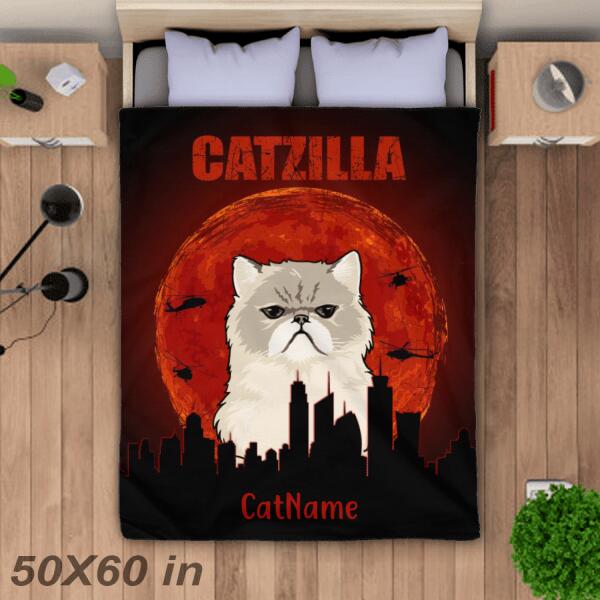 Catzila Personalized Cat Blanket B-NB108