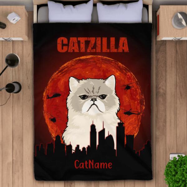 Catzila Personalized Cat Blanket B-NB108