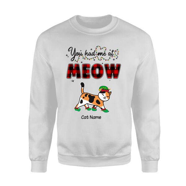 You Had Me At Meow Personalized Cat T-Shirt TS-PT170