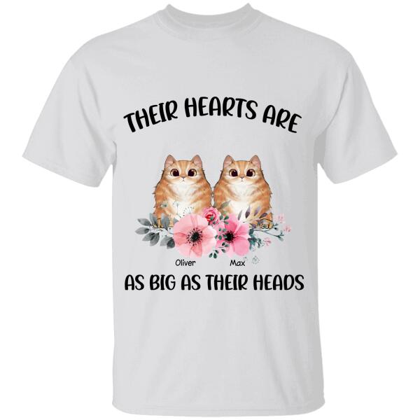 Their Hearts Are As Big As Their Heads Personalized Cat T-shirt TS-NB176