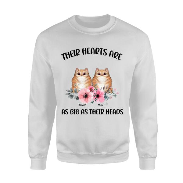 Their Hearts Are As Big As Their Heads Personalized Cat T-shirt TS-NB176