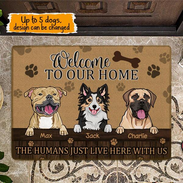 Funny Welcome Personalized Dog Doormat DM-PT178