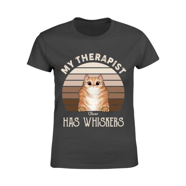 My Therapist Has Whiskers Personalized Cat T-shirt TS-NB163