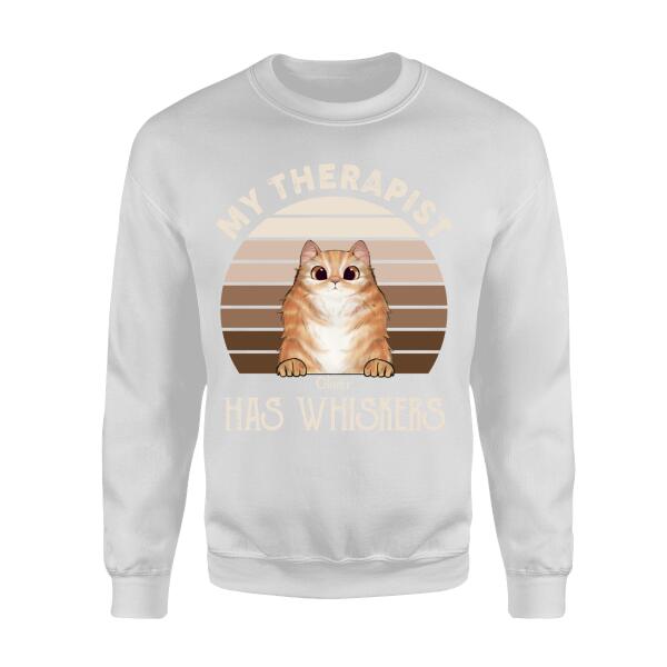 My Therapist Has Whiskers Personalized Cat T-shirt TS-NB163