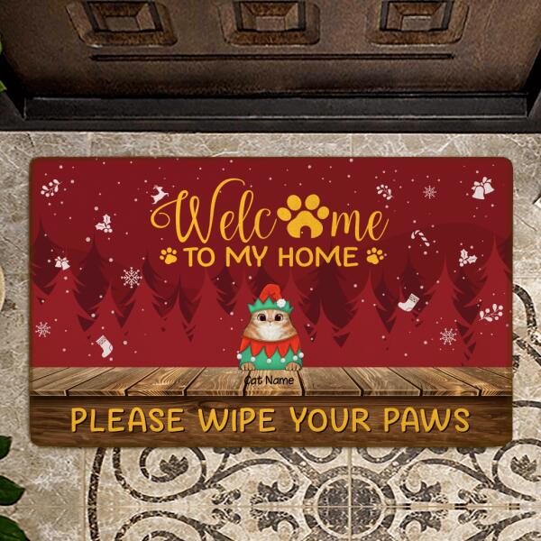 Please Wipe Your Paws Personalize Dog Doormat DM-NB161