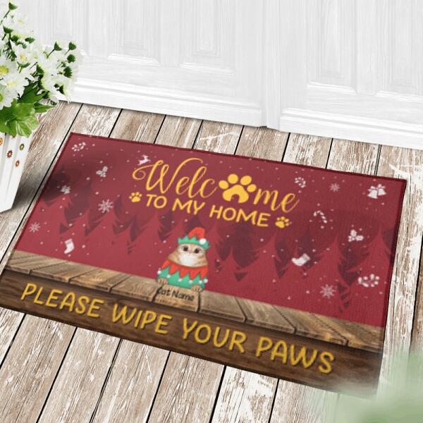 Please Wipe Your Paws Personalize Dog Doormat DM-NB161
