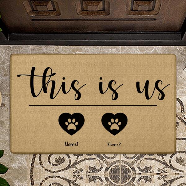 This Is Us Family Personalized Dog Doormat DM-PT186