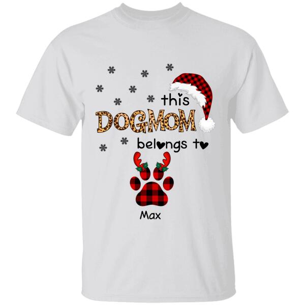 Christmas Dog Mom Personalized T-Shirt TS-PT209