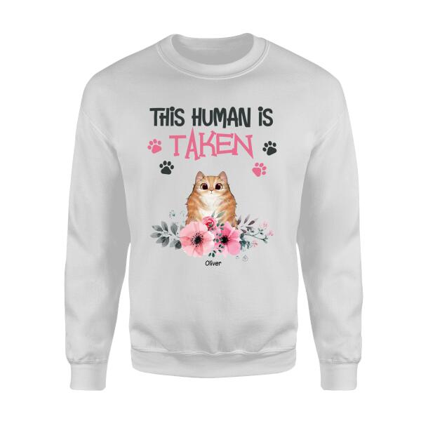 This Human Is Taken Personalized Cat T-shirt TS-NB216