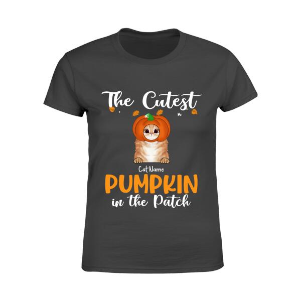 Cutest Pumpkins In The Patch Personalized Cat T-shirt TS-NN203