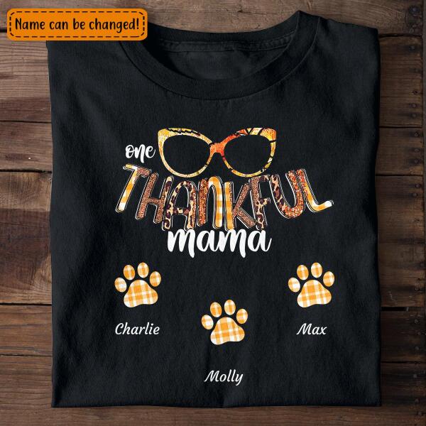 One Thankful Mama Personalized Dog T-shirt TS-NN202